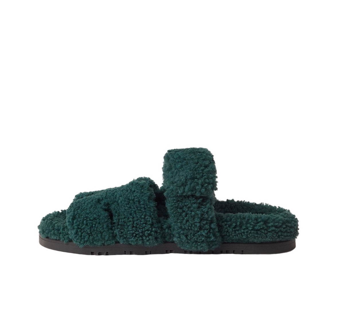 Hermes Chypre Wool Sandals “Dark Green”