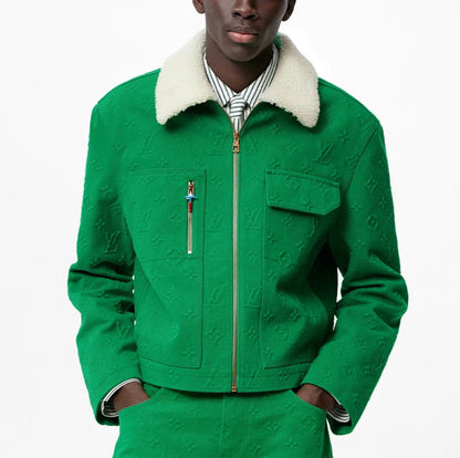 Louis Vuitton Denim Monogram Jacket “Green”
