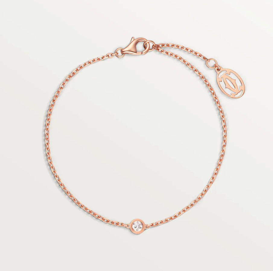 Cartier Small Rose Gold and Diamond Cartier d'Amour Necklace | Harrods SE