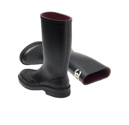 Chanel Rubber Rain Boots “Black”