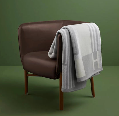 Hermes Ithaque Wool Blanket “Grey”