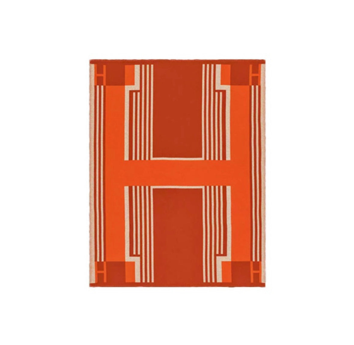 Hermes Ithaque Wool Blanket “Orange”