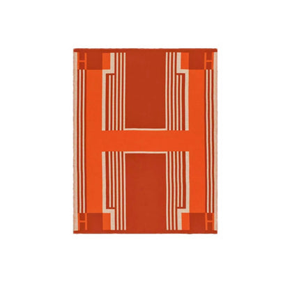 Hermes Ithaque Wool Blanket “Orange”