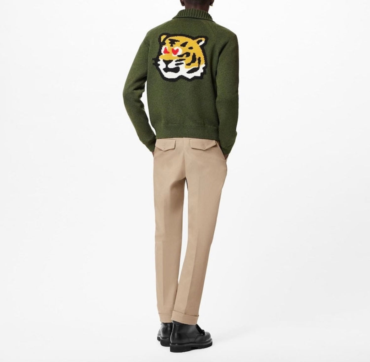 Nigo x Louis Vuitton Tiger Cardigan “Dark Khaki”