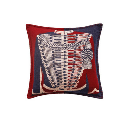 Hermes Brandebourgs Pillow “Red/Navy”