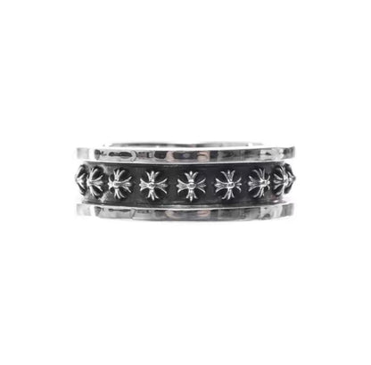 Chrome Hearts Mini Cross Sterling Silver Ring