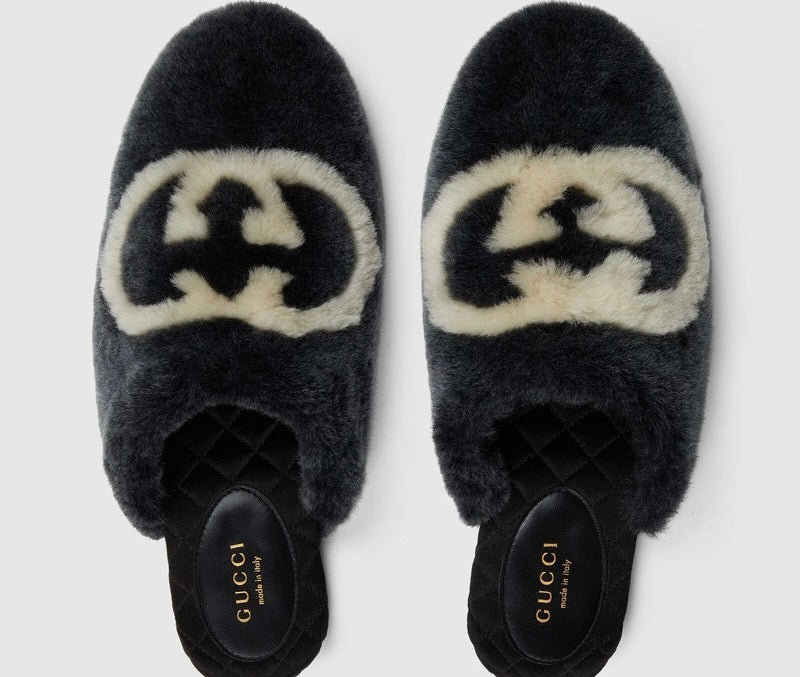 Gucci Interlocking Double G Sleepy Slippers “Black”