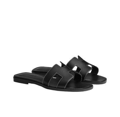 Hermes Oran Sandals “Black”