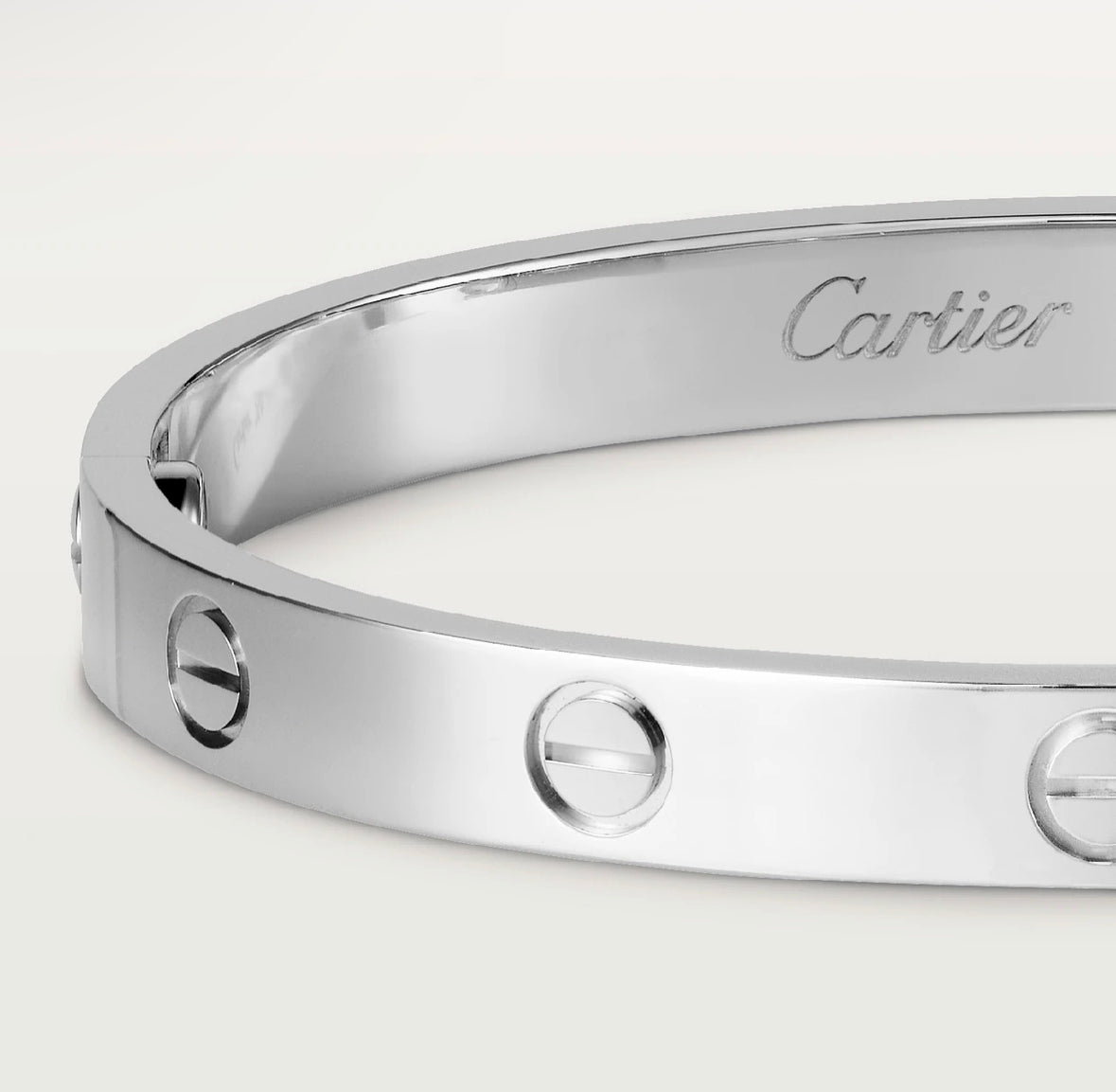 Cartier White Gold Love Bangle Classic Model 19 - Luxury Shopping