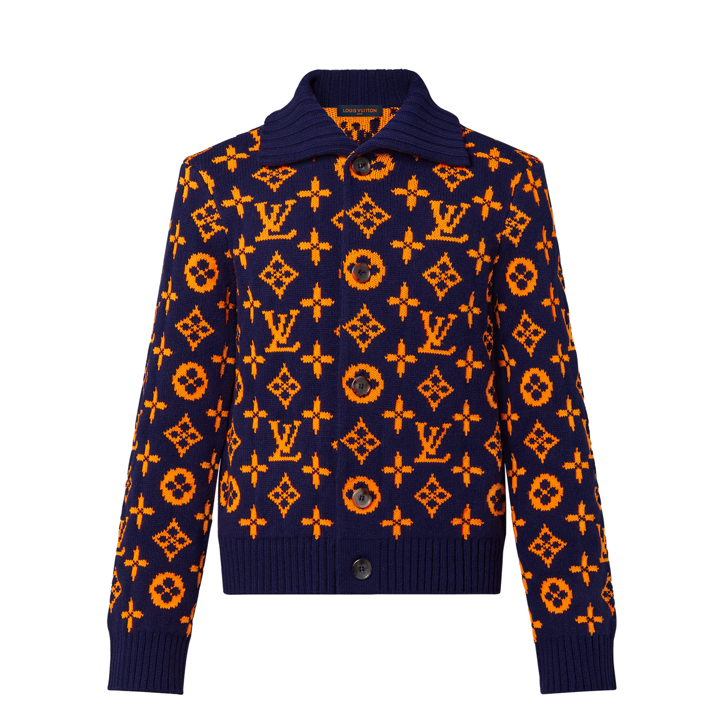 Louis Vuitton Signature Cardigan “Navy/Orange”