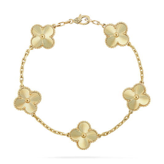 Van Cleef & Arpels Vintage 5 Motifs Alhambra Bracelet “Yellow Gold"