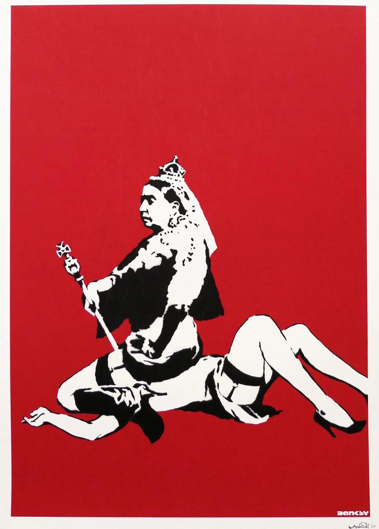 Banksy Queen Vic (Signed)