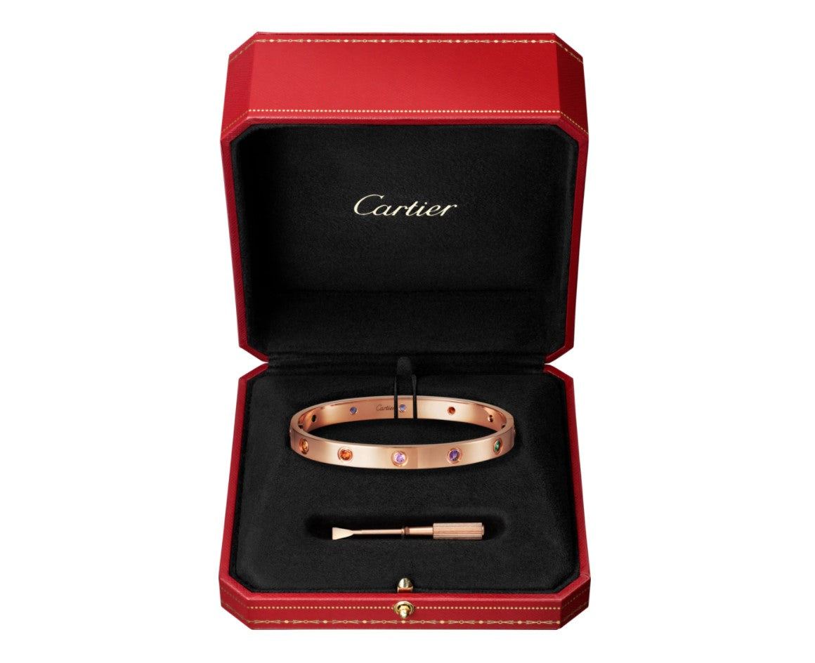 Cartier Love Bracelet “Rose Gold / Coloured Stones”