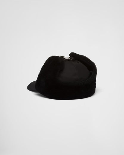 Prada Re-Nylon & Shearling Hat