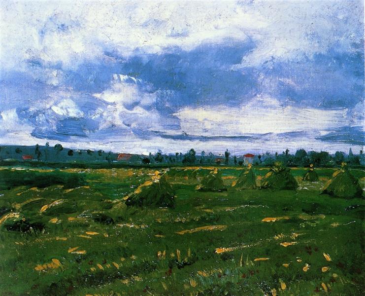 Vincent Van Gogh "Wheat Field with Stacks"