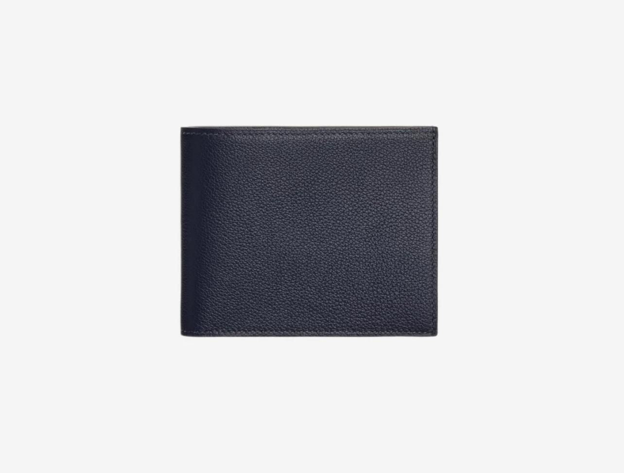 Hermes Citizen Twill Compact Wallet "Evercolor & Bleu Nuit Bleu Saphir"