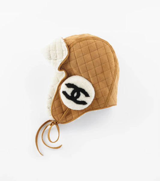 Chanel Beige Lambskin Hat